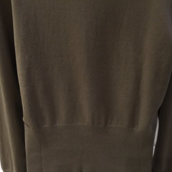 Yest Yana 12207 Ladies Dark Olive Cardigan Sweater with Buttons Sizes 12 and 14 - Picture 4 of 15